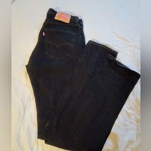 Levi Strauss Original 501 Jeans Black Denim W32 L36